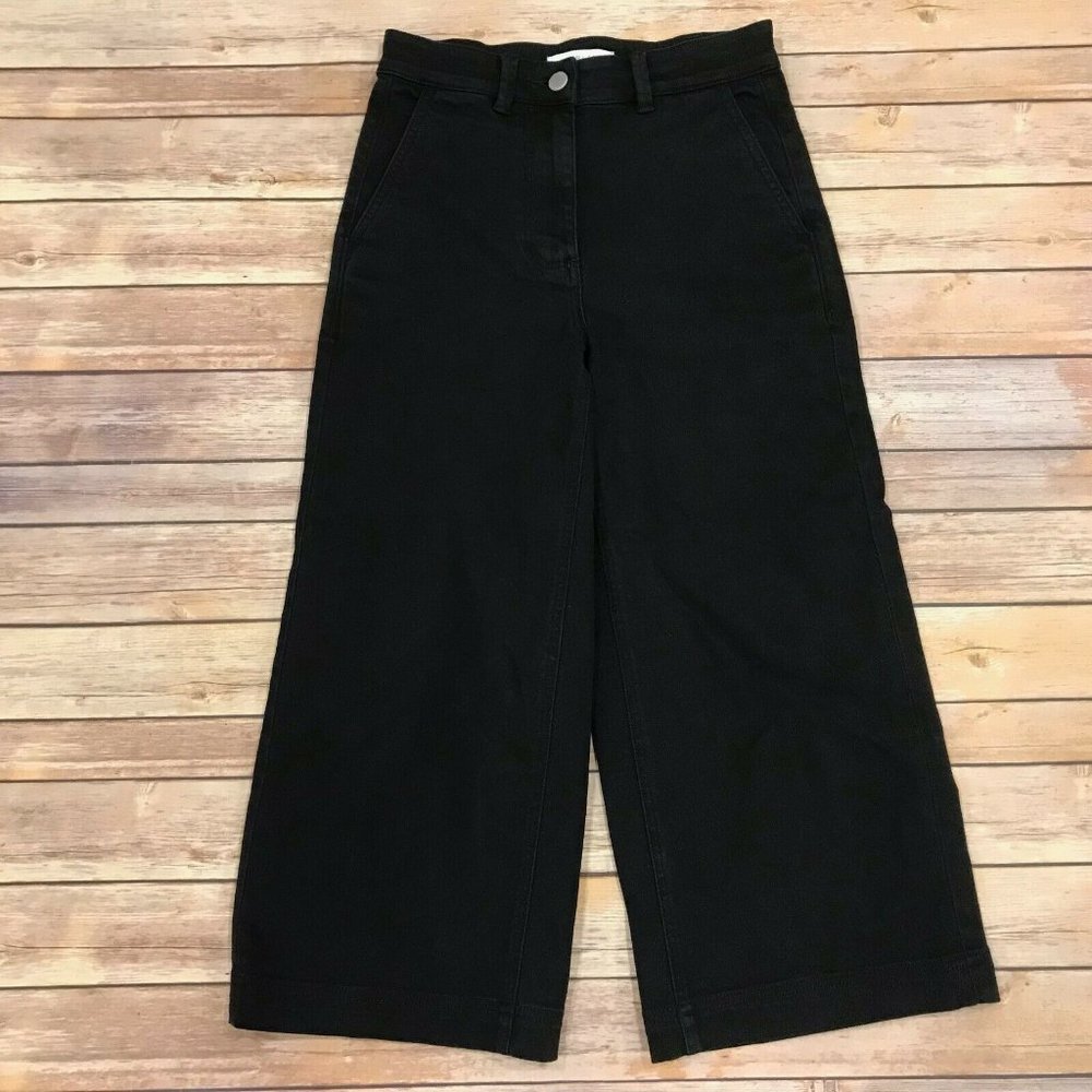 Everlane Black Wide Leg Cropped Jeans